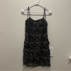 Forever 21 Black and Gold Sequin Mini Dress